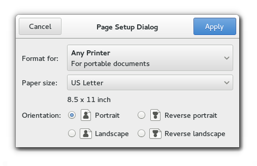GtkPageSetupUnixDialog