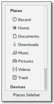 GtkPlacesSidebar